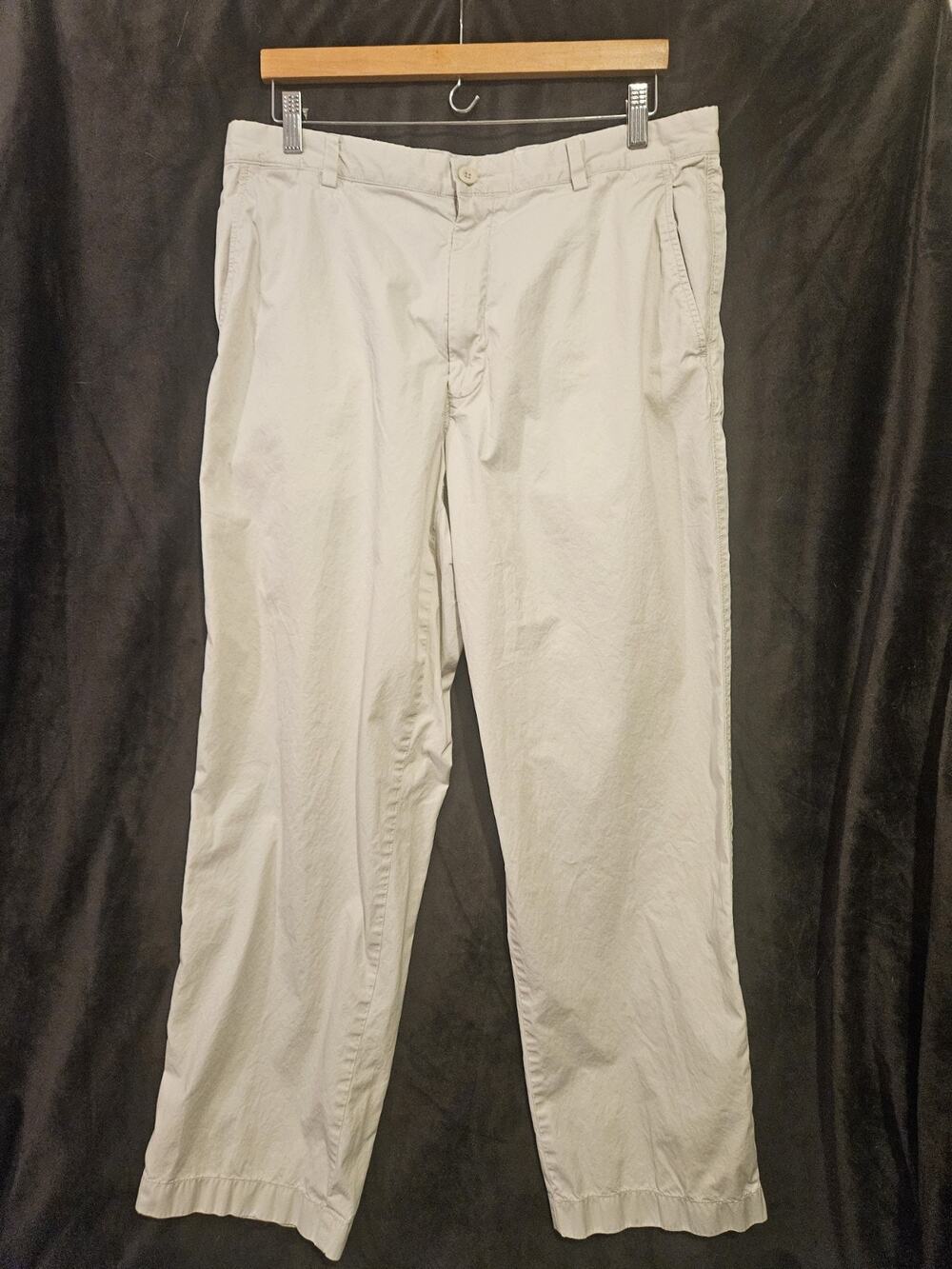 J. Crew Mens Khaki Tan Pants 36x32 100% Cotton Slack Chino Trouser Pockets